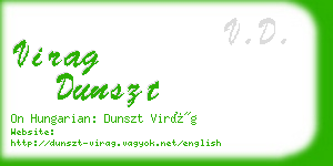 virag dunszt business card